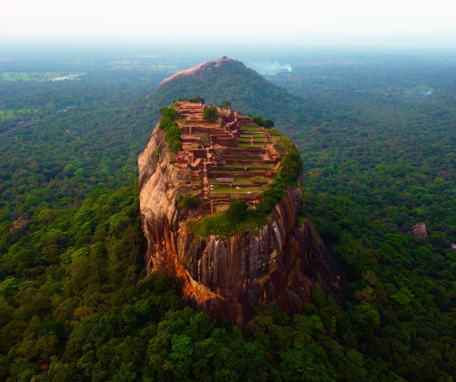 Sigiriya rock fortress ruins