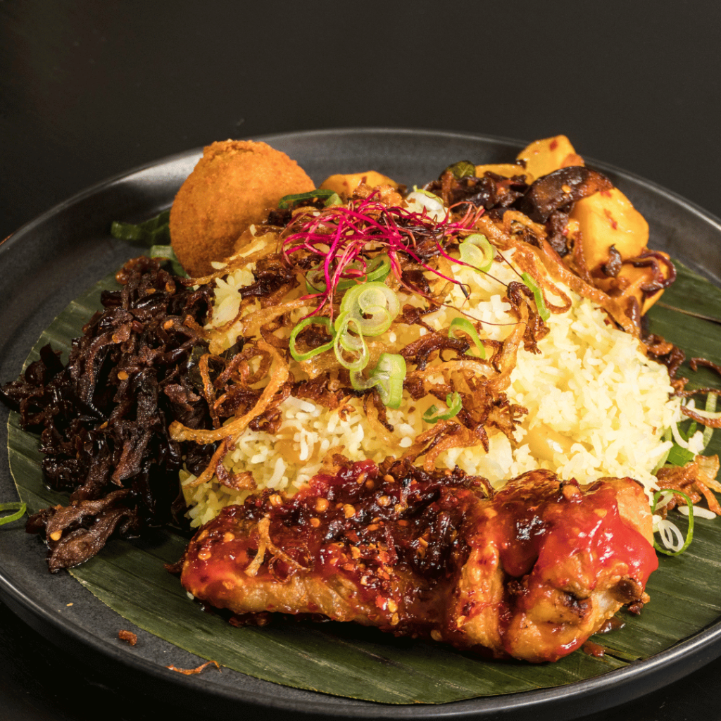 Traditional Sri Lankan rice & curry