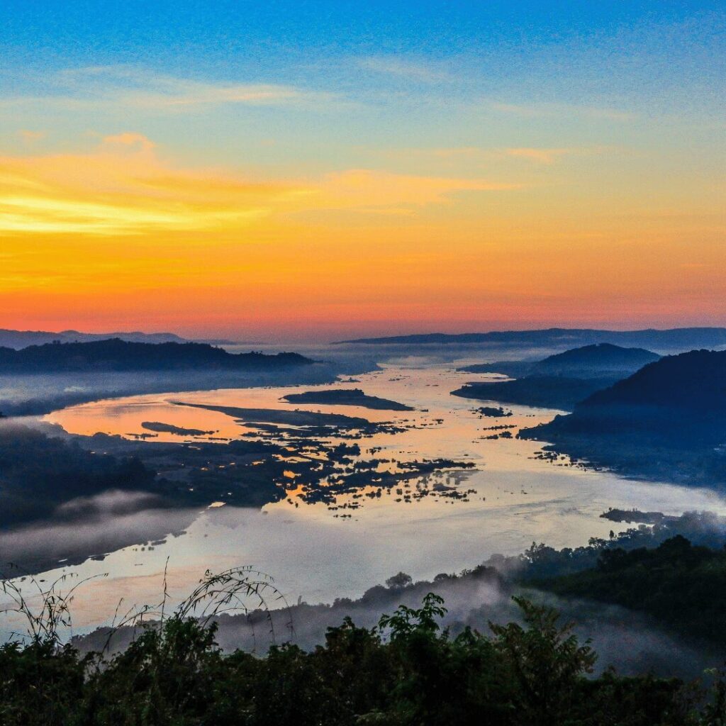 Mekong river at sunrise