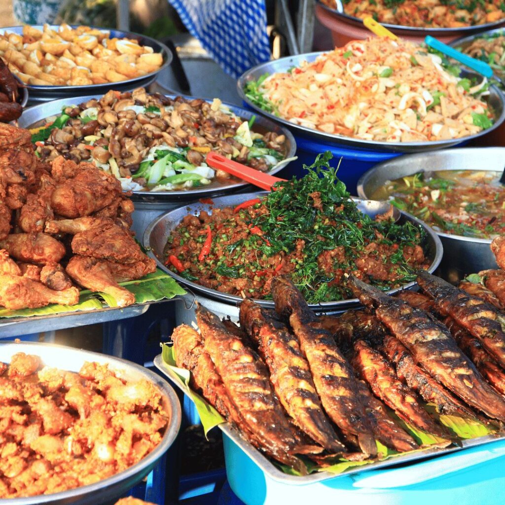 food during motorbike tour in thailand