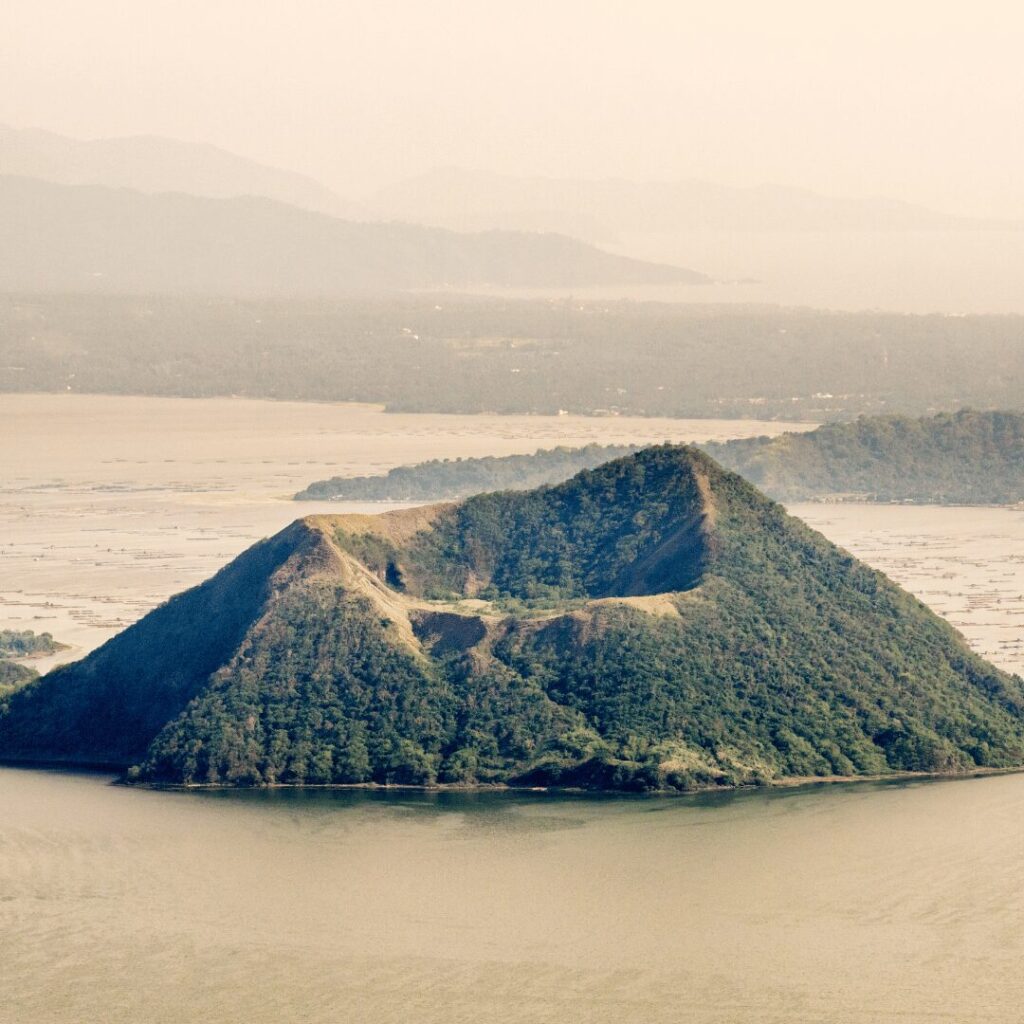 Taal volcano crater