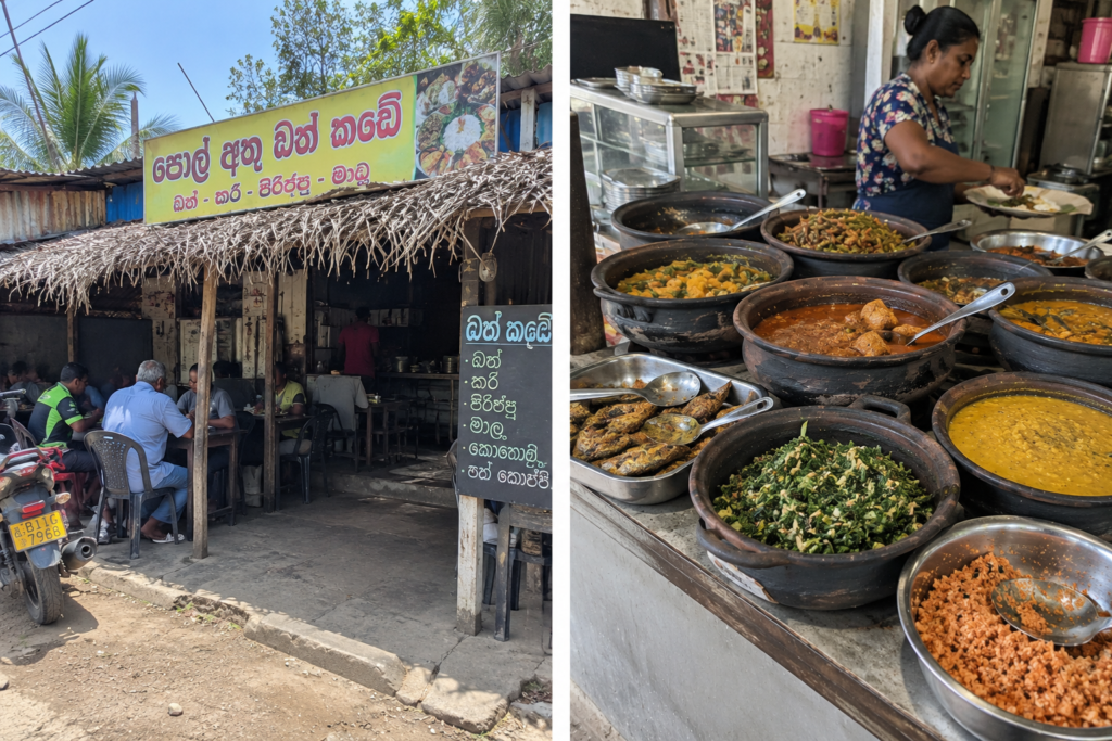 Sri Lankan Roadside Rice and Curry Stall